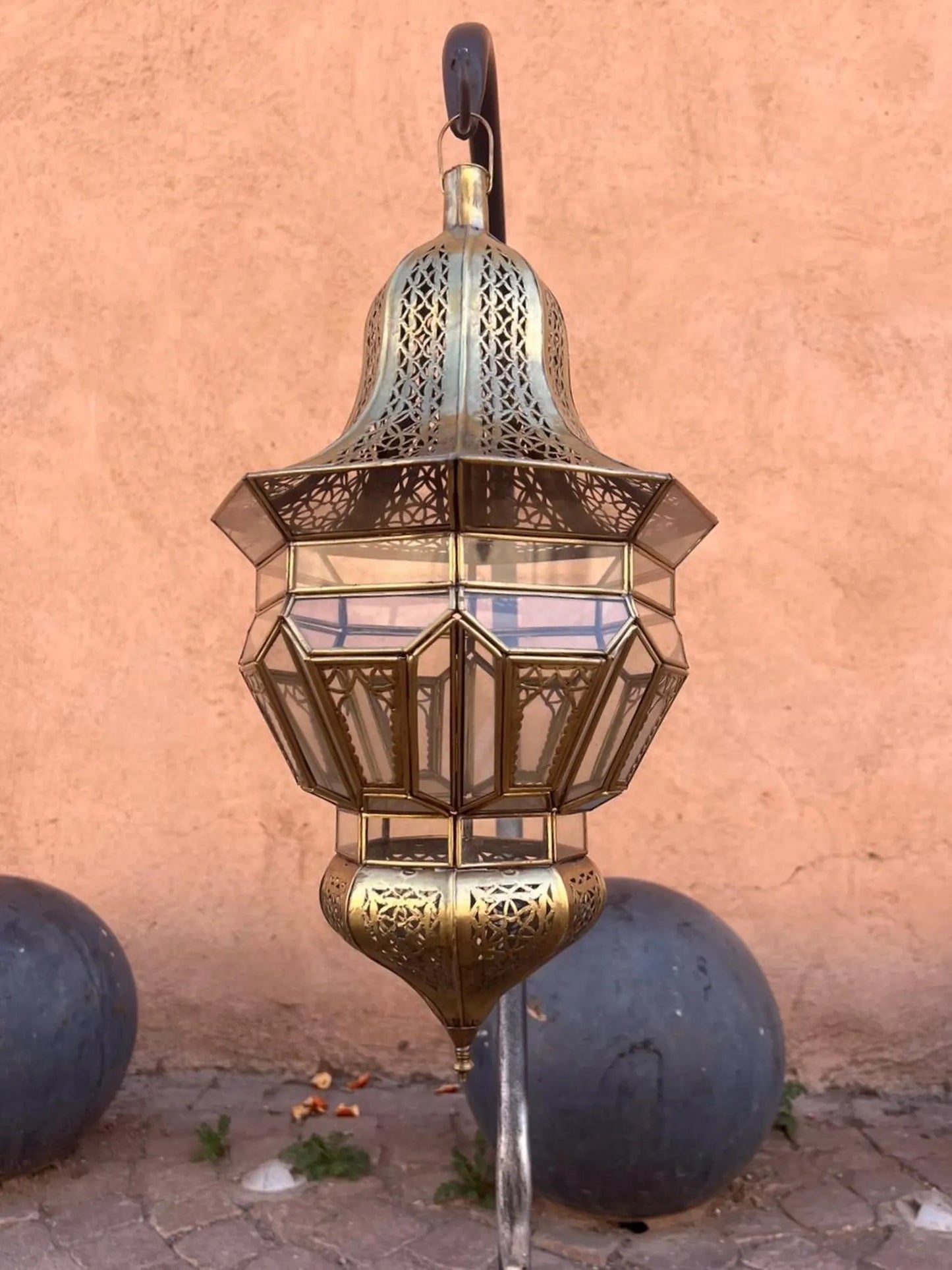 Large lantern, Moroccan hanging lantern, white multi glass candle holder, wedding light, Moroccan lamp, patio light, ceiling light