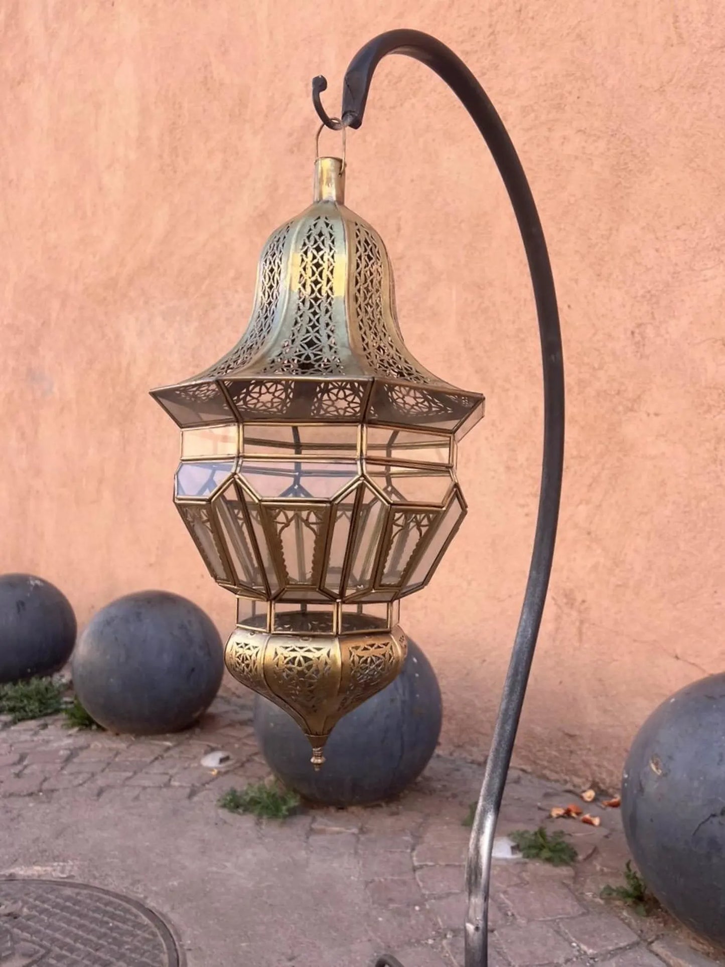 Large lantern, Moroccan hanging lantern, white multi glass candle holder, wedding light, Moroccan lamp, patio light, ceiling light