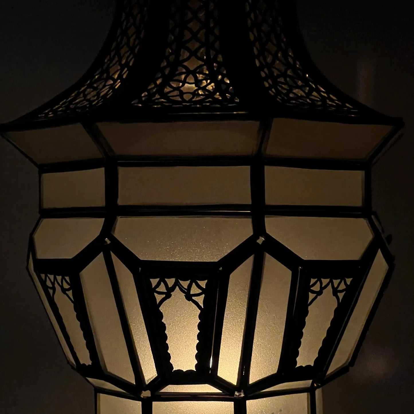 Large lantern, Moroccan hanging lantern, white multi glass candle holder, wedding light, Moroccan lamp, patio light, ceiling light