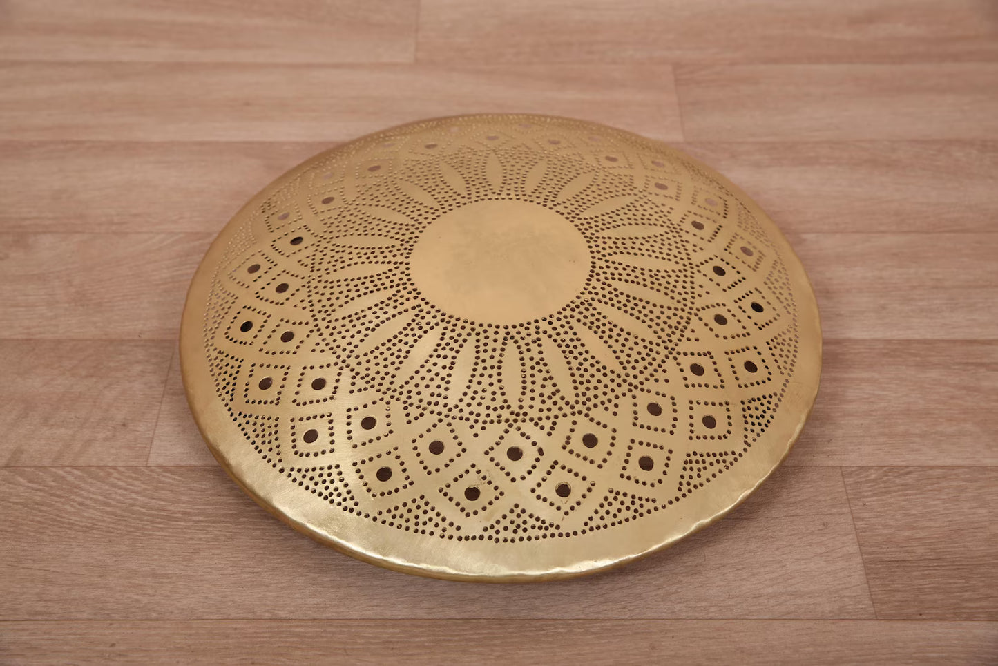 Moroccan Brass Wall Sconce – Handmade Round Light Fixture, Geometric Design, Ambient Glow, Boho Decor, Riad Lighting, Artisan Made